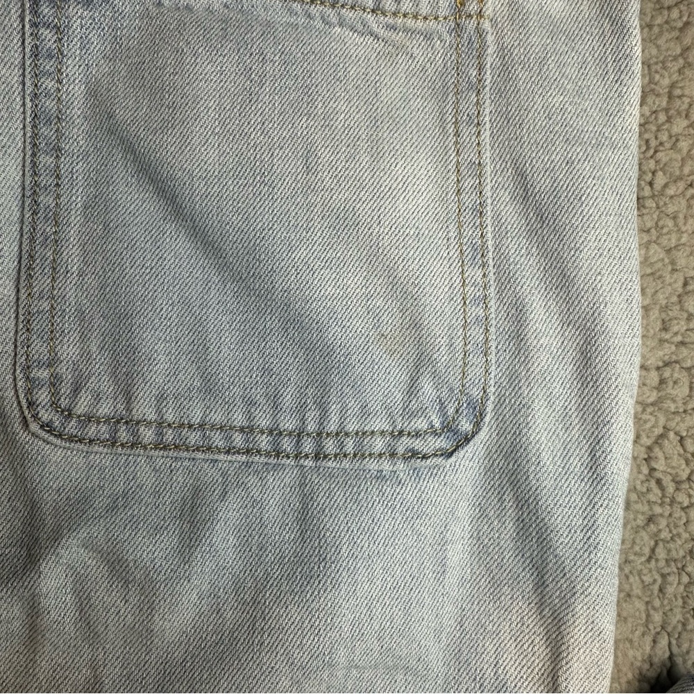 Old Navy Youth Denim Overalls XL Faded Blue Workwear Adjustable Straps - Picture 6 of 6